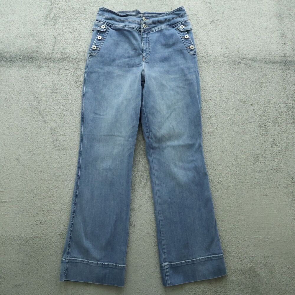 INC Jeans Women's Size 8 Blue High-Rise Curvy Bootcut Denim 32" Inseam Stretch